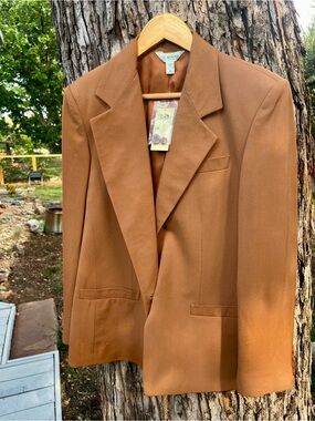 Austin Reed Women's Wool Camel Single-Breasted Blazer Sz 8 NWT